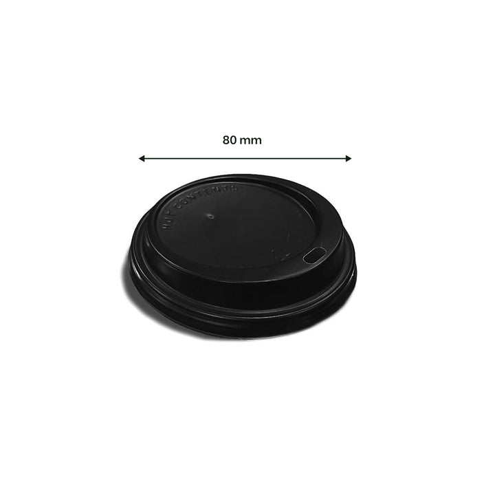 8oz - 80⌀ Black Ps Sip Thru Lid (1 x 1000)