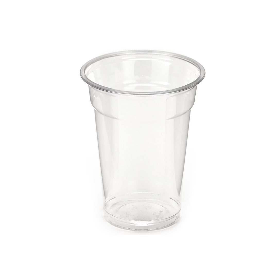 Packaging Wise 9 oz clear smoothie cup made from RPET, perfect for serving smoothies, cold drinks, juices, and desserts with excellent clarity and durability.