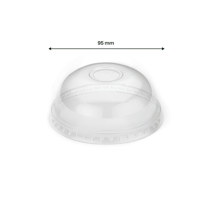 9oz/24oz - 95⌀ RPET Clear Dome Lid with Hole (1 x 1000)