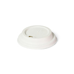 10oz/20oz - 90⌀ White Bagasse Sip Thru Lid (1 x 1000)