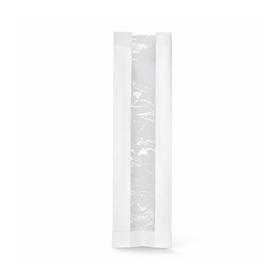 4″ x 6″ x 14″ White Paper Film-Front Window Baguette Bags (1 x 1,000)