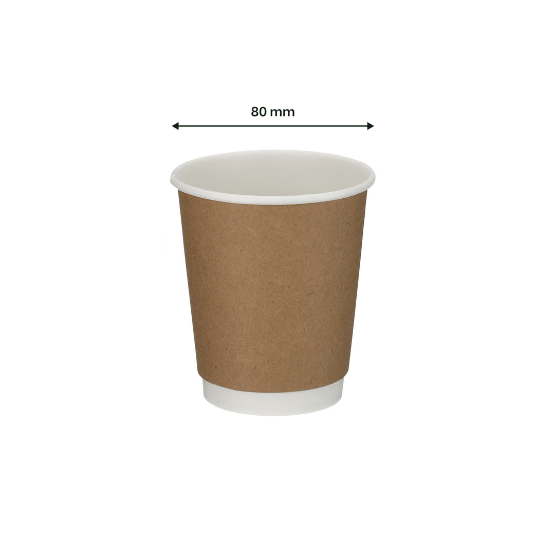 8oz - 80⌀ Brown Double Wall Hot Cup (1 x 750)