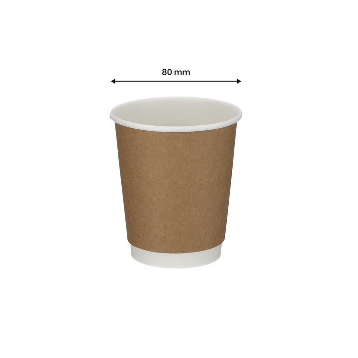 8oz - 80⌀ Brown Double Wall Hot Cup (1 x 750)