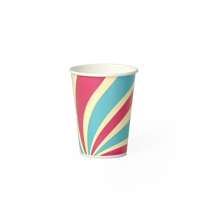 Packaging Wise 12oz patterned cold cup — bold, colorful design, sold as 1 pack of 1000 pieces. Perfect for serving chilled drinks at events and cafes. Shop now!