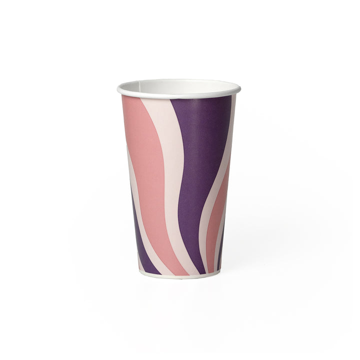 Packaging Wise 12oz patterned cold cup — bold, colorful design, sold as 1 pack of 1000 pieces. Perfect for serving chilled drinks at events and cafes. Shop now!