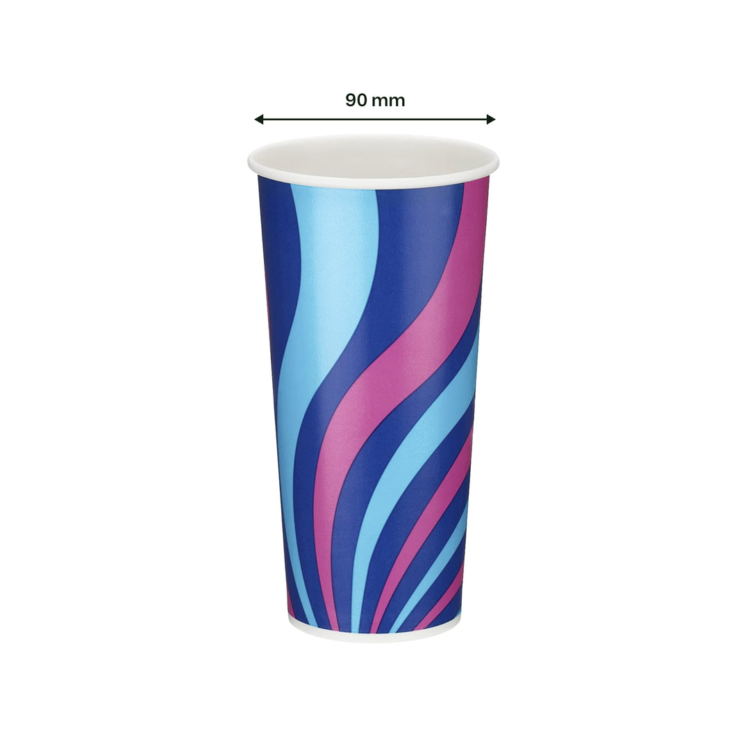 22oz - 90⌀ White Paper Single Wall Cold Cup (1 x 1000)