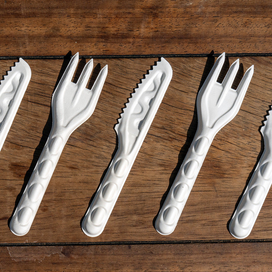 155mm White Bagasse Knife (1 x 1,000)