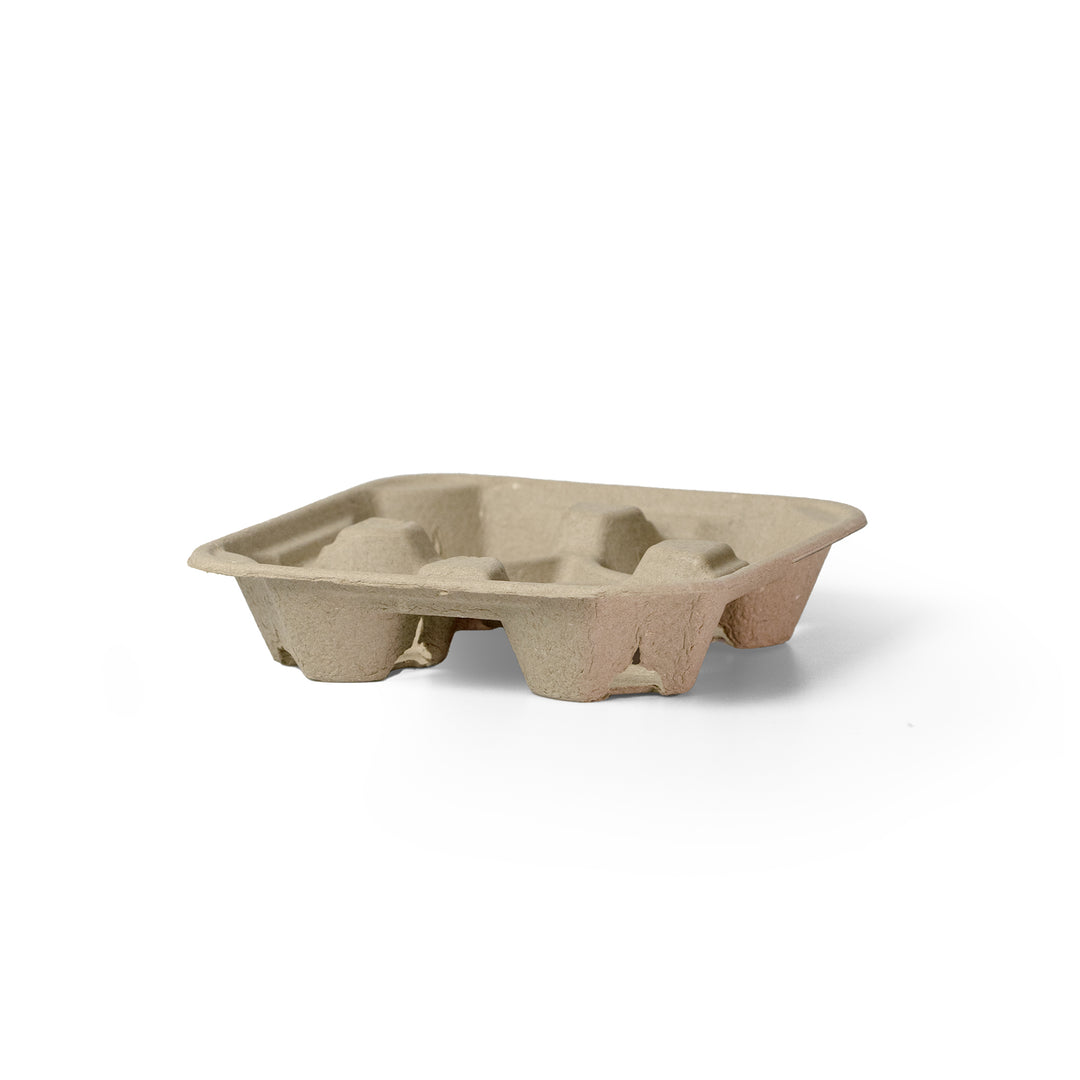 Packaging Wise 4-cup carrier — strong, eco-friendly design, sold as 1 pack of 180 pieces. Perfect for securely carrying multiple drinks at cafes, festivals, and large events. Order now!
