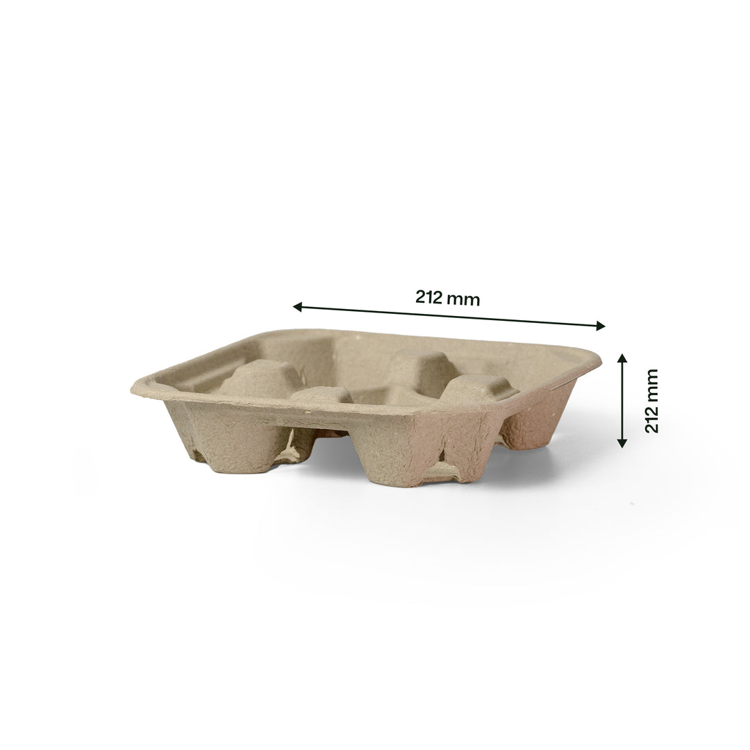 4 Cups Natural Paper Cup Carrier (1 x 180)