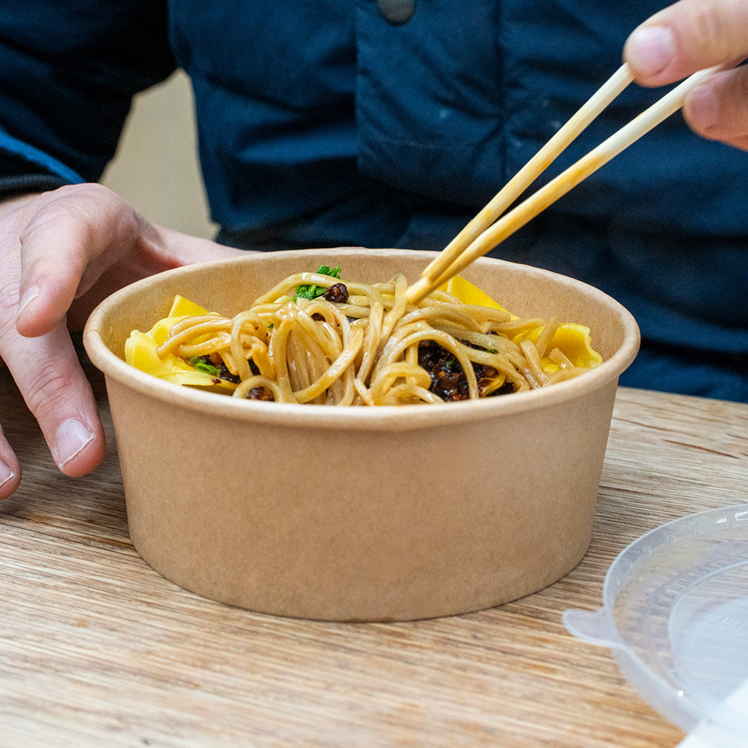750ml Brown Kraft Round Salad Bowl (1 x 400)