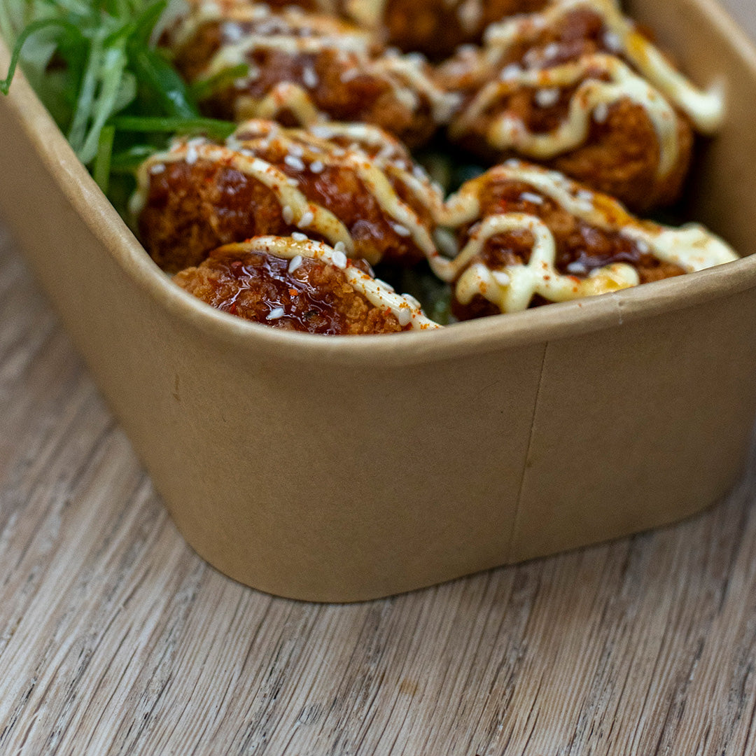 500ml Brown Kraft Rectangular Salad Bowl (1 x 300)