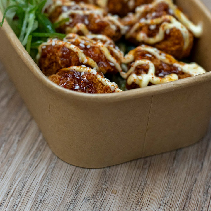 500ml Brown Kraft Rectangular Salad Bowl (1 x 300)