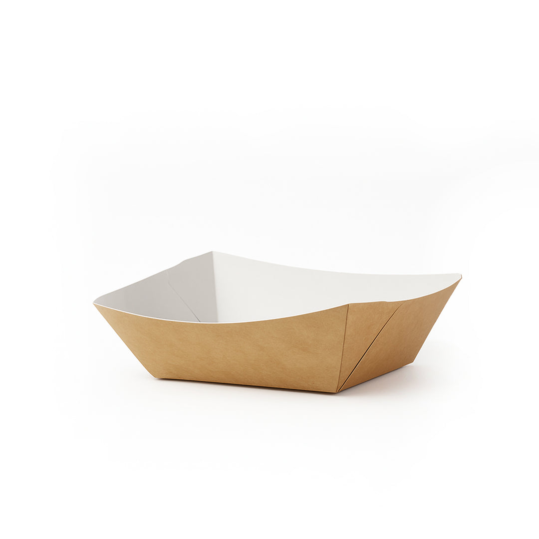 Packaging Wise 150x125x40mm food tray — lightweight, durable kraft design, sold as 1 pack of 500 pieces. Perfect for serving snacks, sides, and desserts at events or takeaways. Order now!
