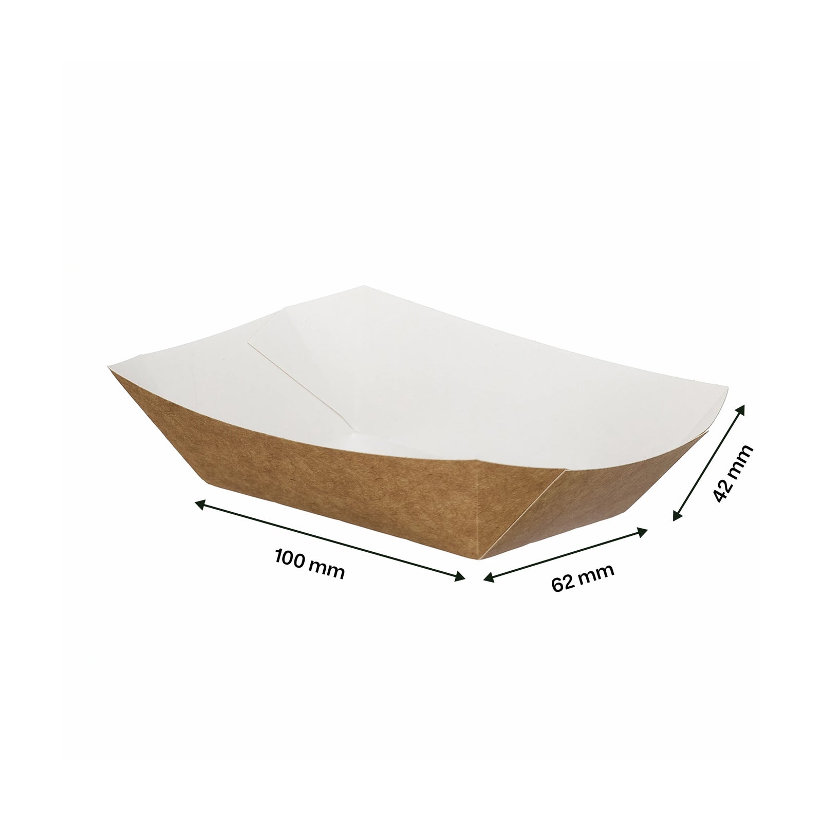 Brown kraft food tray – lifestyle serving view