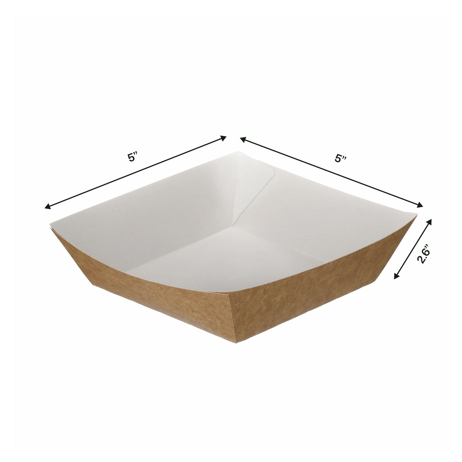 Brown kraft burger tray – food presentation view