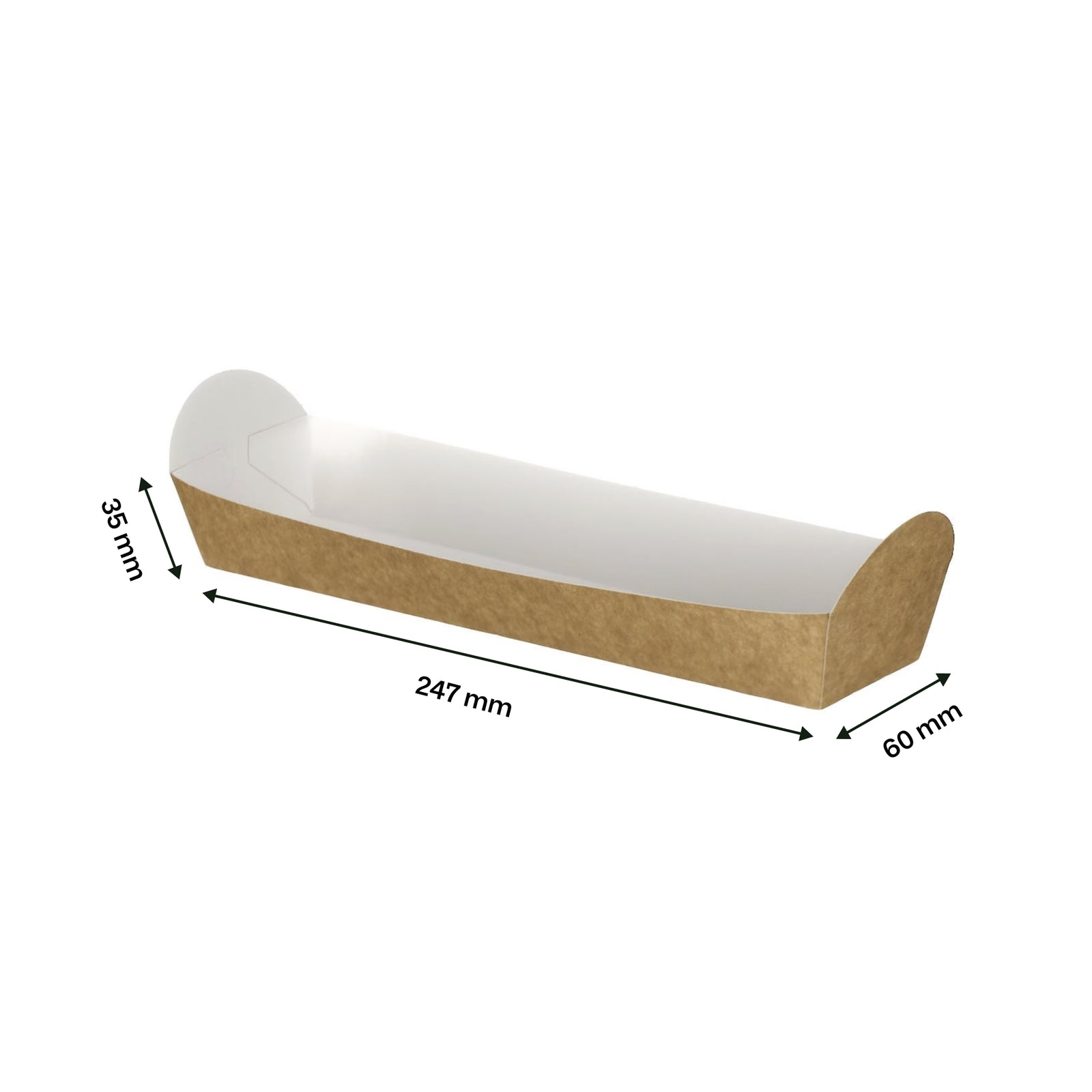 Kraft baguette tray – lifestyle serving view