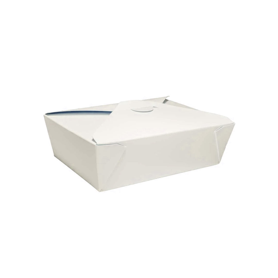 Packaging Wise No.3 white food box — durable, leak-proof takeaway container ideal for hot meals, pasta, and salads. Order premium eco-friendly packaging now!
