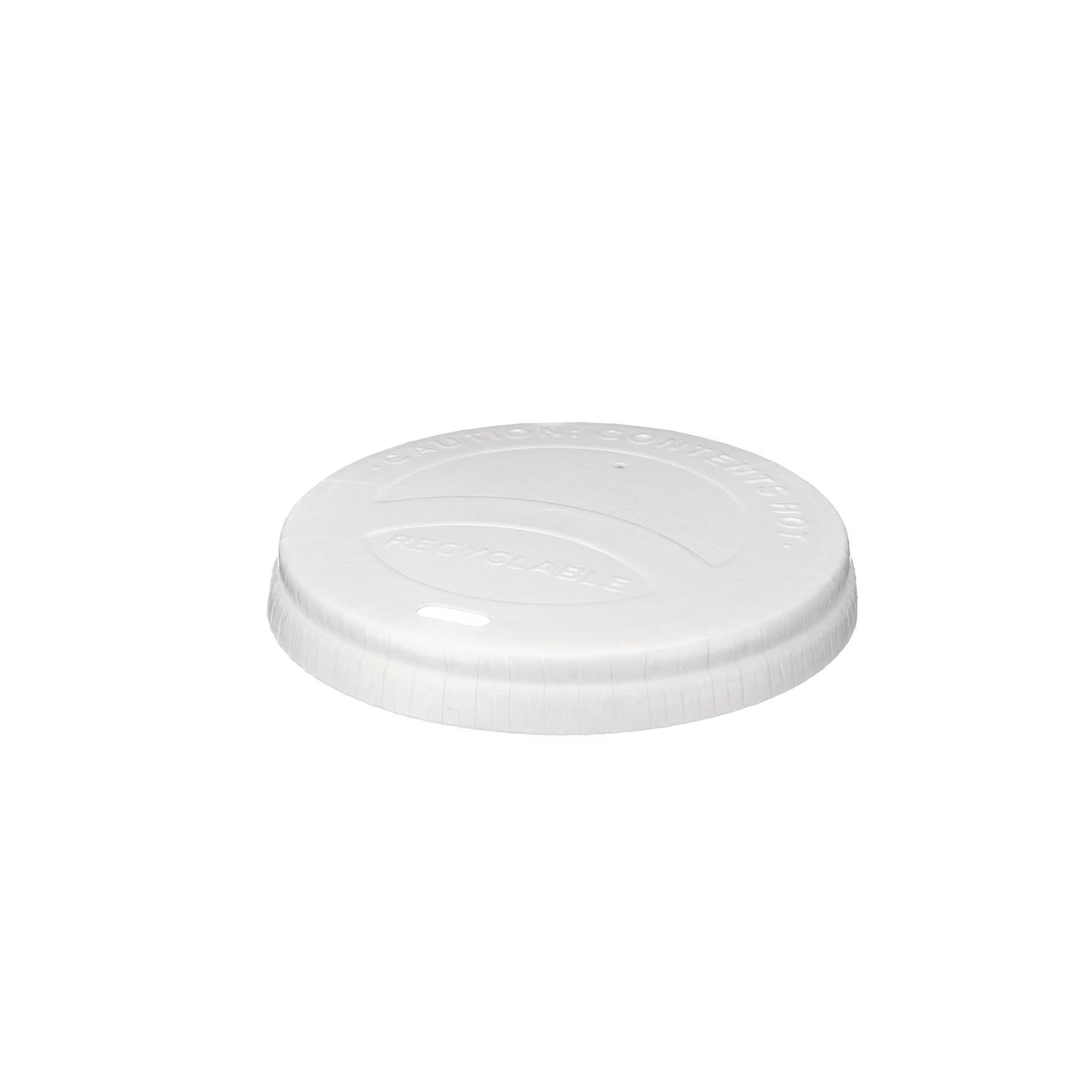 White sip-through cup lid with 90mm rim for 10oz and 20oz cups