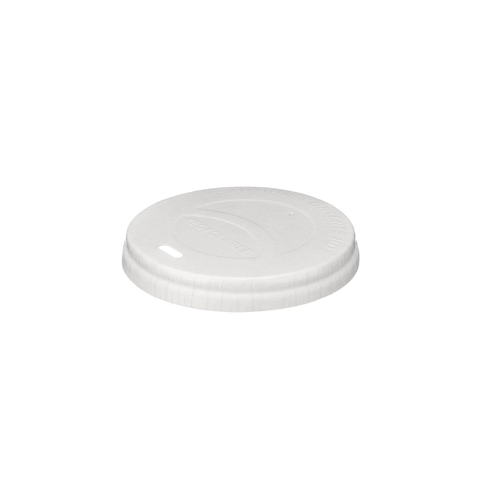 8oz white paper sip-through cup lid with 80mm rim
