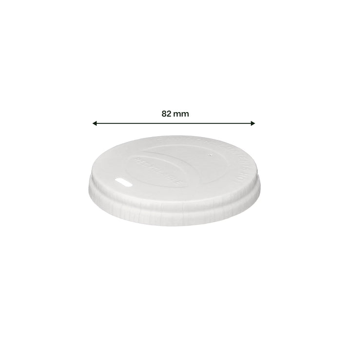 8oz - 80⌀ White Sip Thru Lid (1 x 1000)