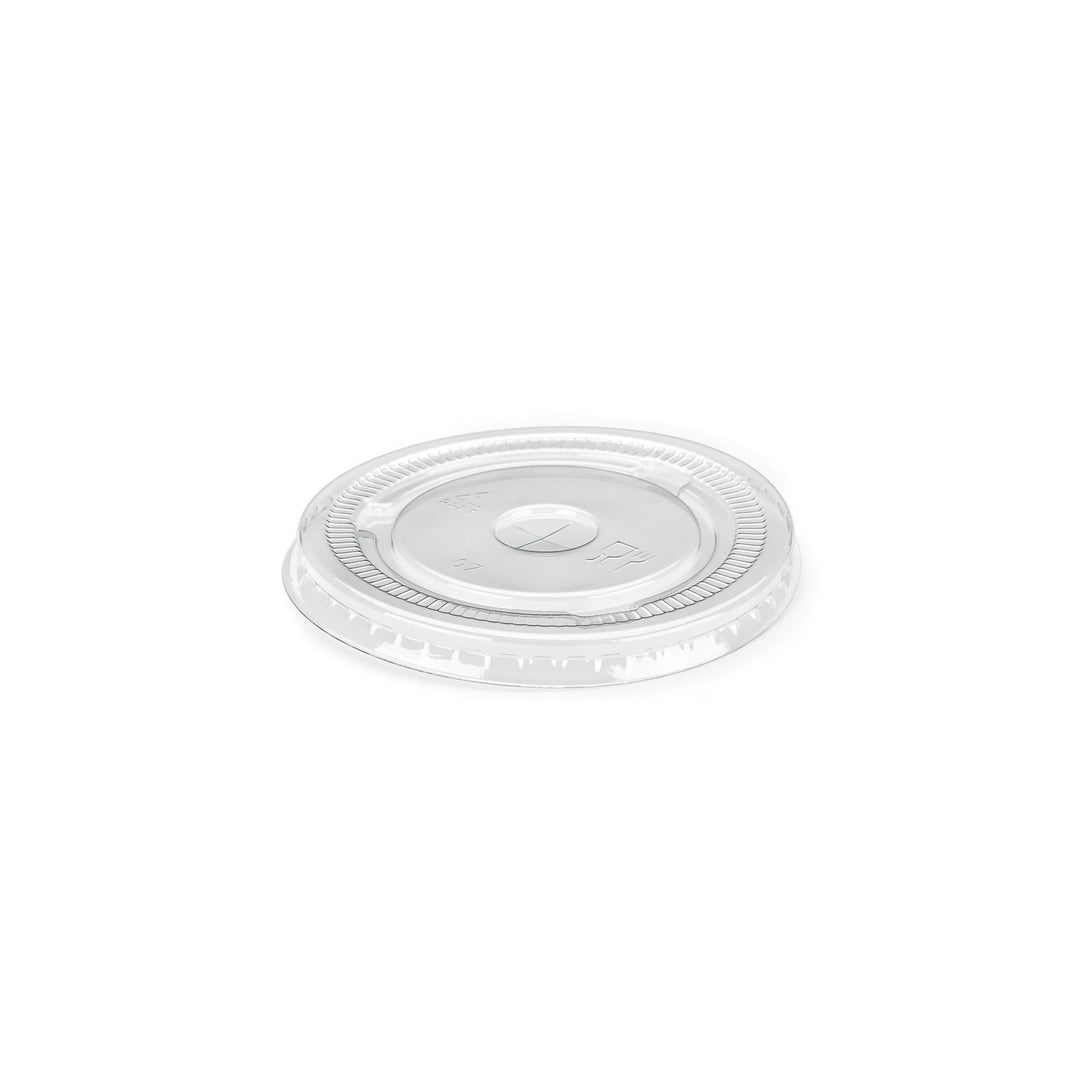 Packaging Wise 12/22 oz clear PET flat cup lid — perfect for iced beverages, smoothies, and juices; durable, leak-resistant design for secure fit; pack of 1000.