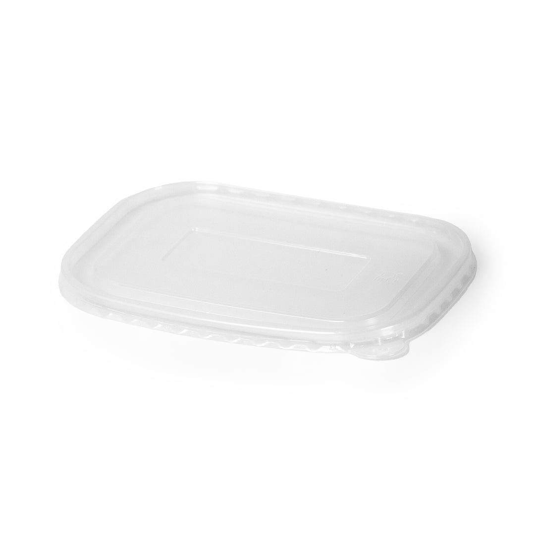 Packaging Wise rectangular food bowl lid for 500/750/1000ml — clear, angled view design, sold as 1 pack of 300 pieces. Great for keeping meals fresh and secure during delivery. Order now!
