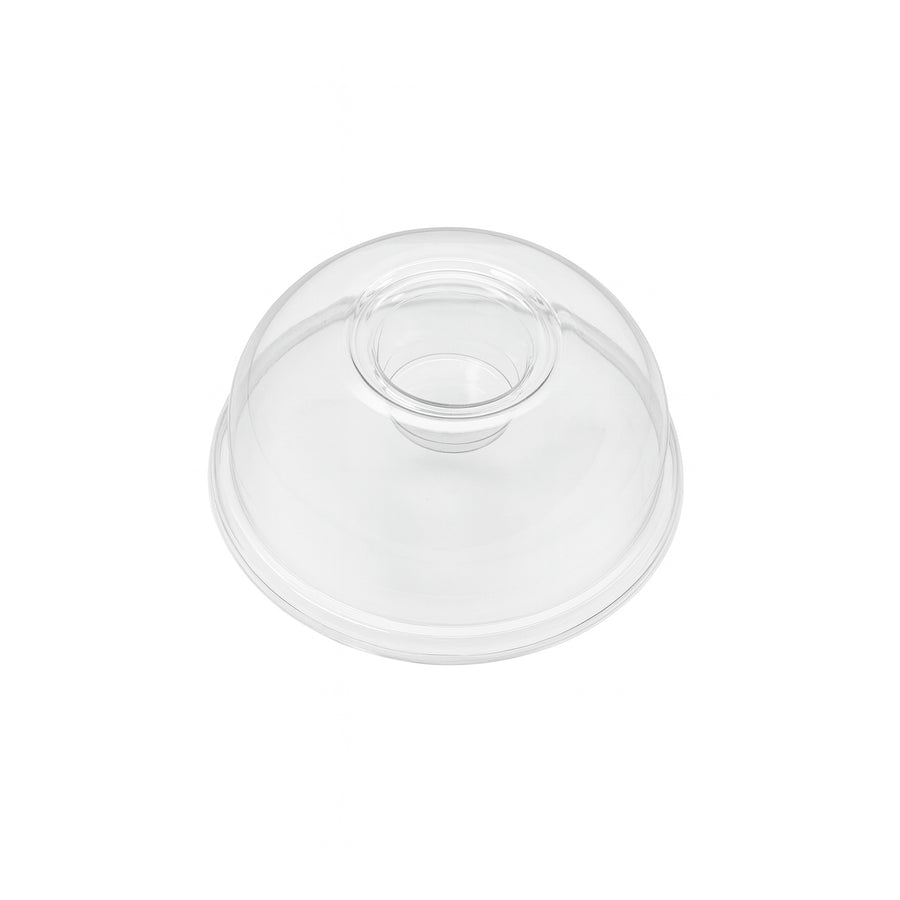 9oz/24oz - 95⌀ Clear RPET Dome Lid without Straw Slot (1 x 1,000)