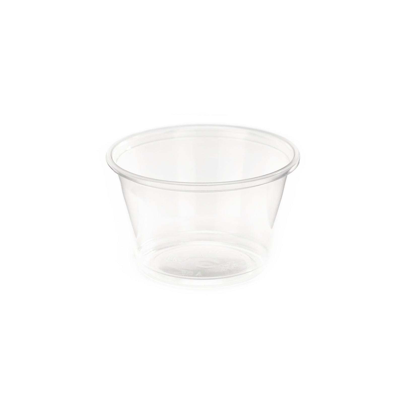 Packaging Wise 4 oz clear PET sauce pot — perfect for dressings, dips, and portioned condiments; pack of 500.