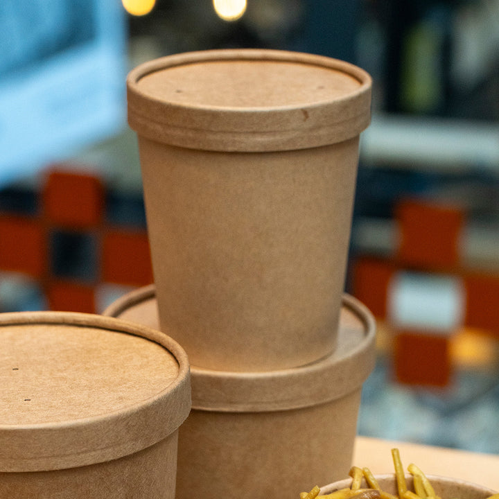 16oz - 98⌀ Brown Kraft Heavy Duty Soup Cup (1 x 500)