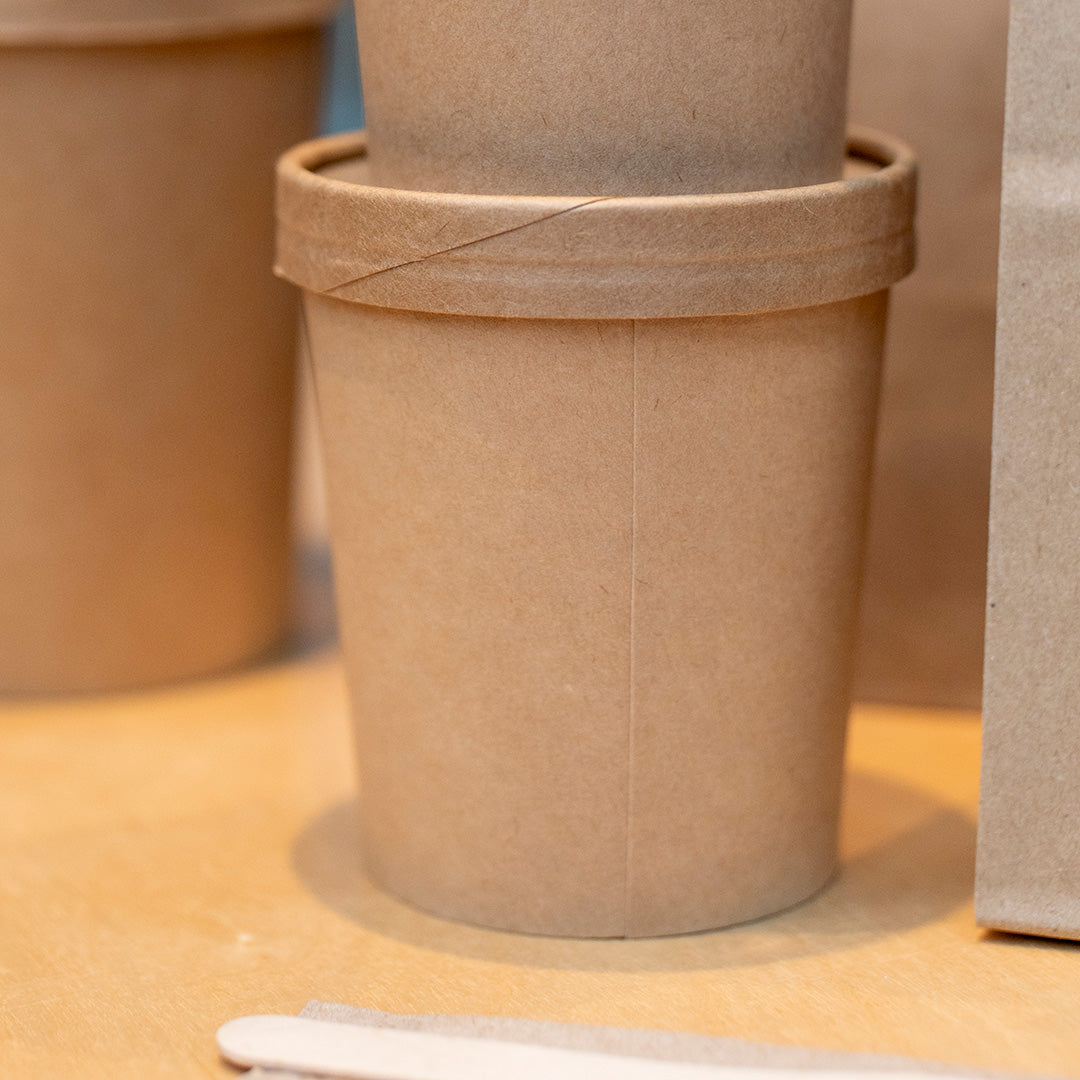 16oz brown kraft heavy-duty soup cup – alternate view