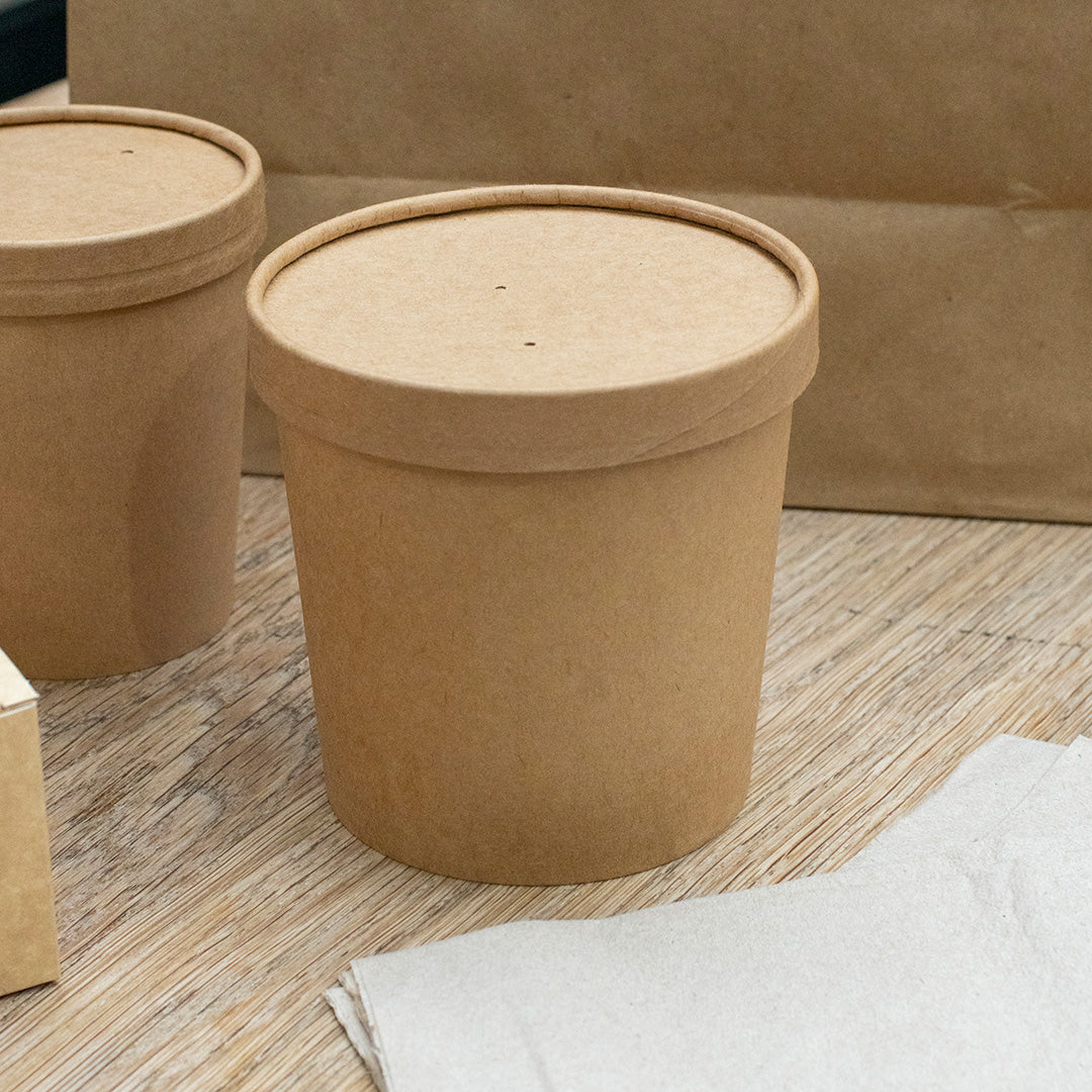 26oz brown kraft heavy-duty soup cup – alternate view