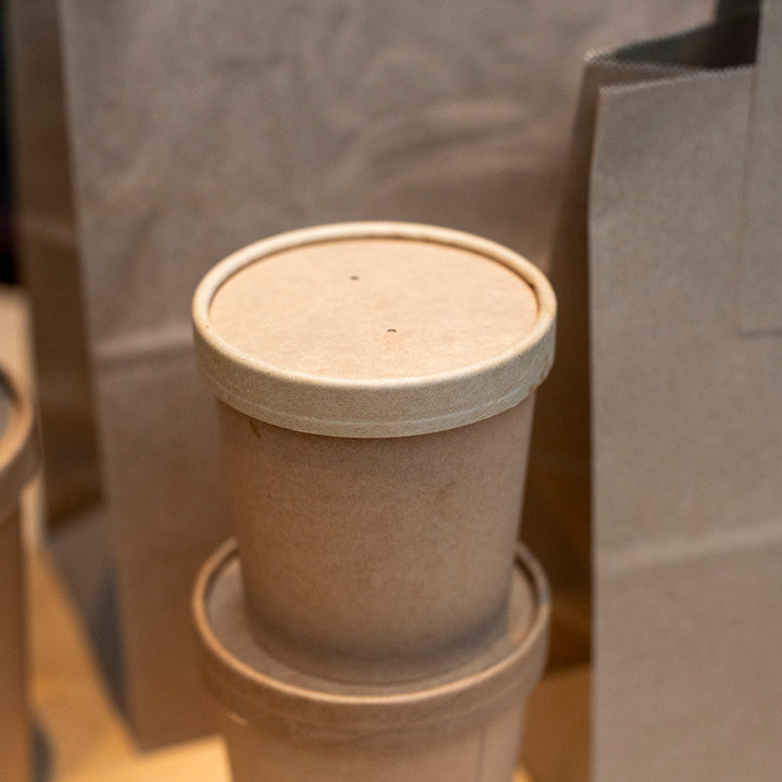 26oz - 117⌀ Brown Kraft Heavy Duty Soup Cup (1 x 500)