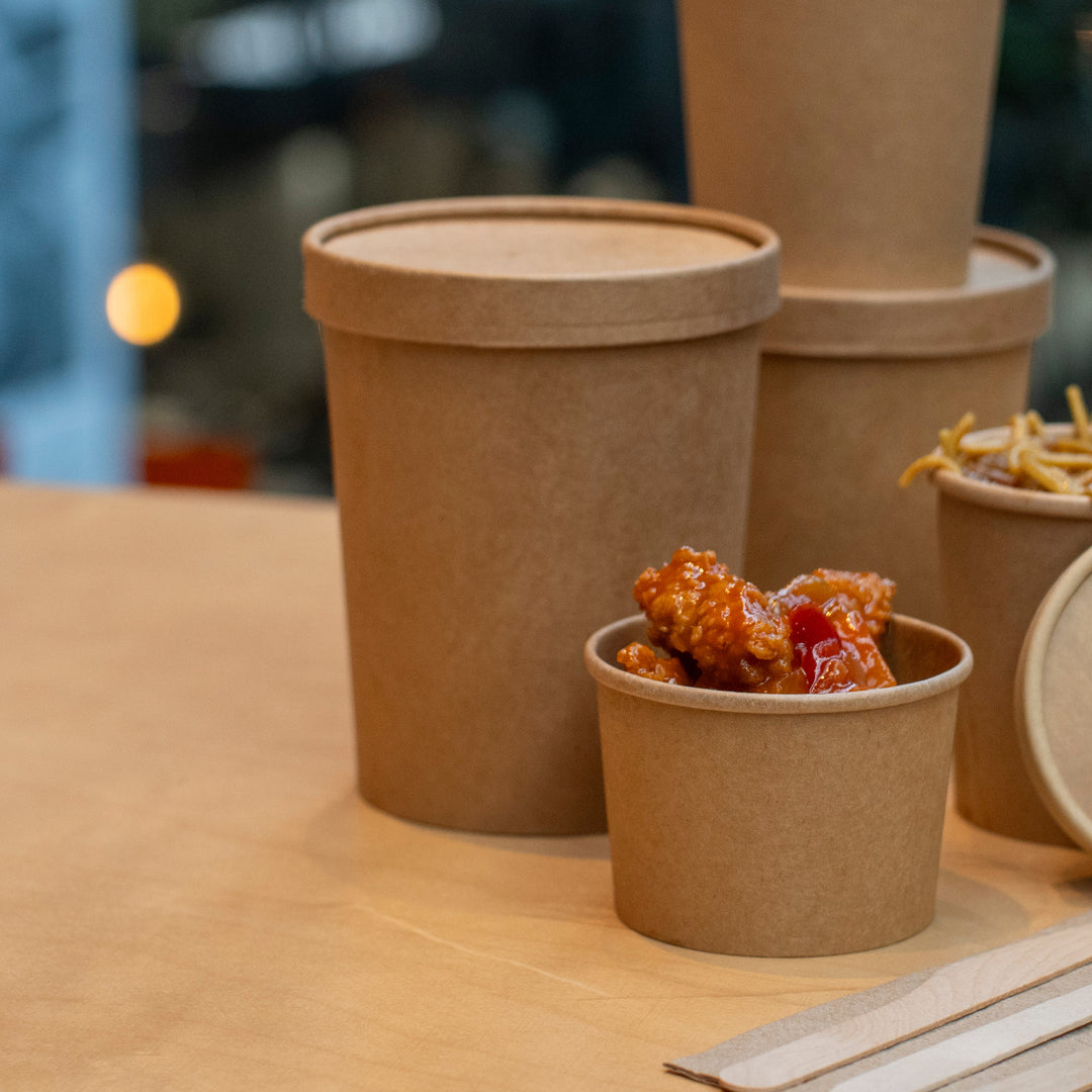 32oz - 117⌀ Brown Kraft Heavy Duty Soup Cup (1 x 500)
