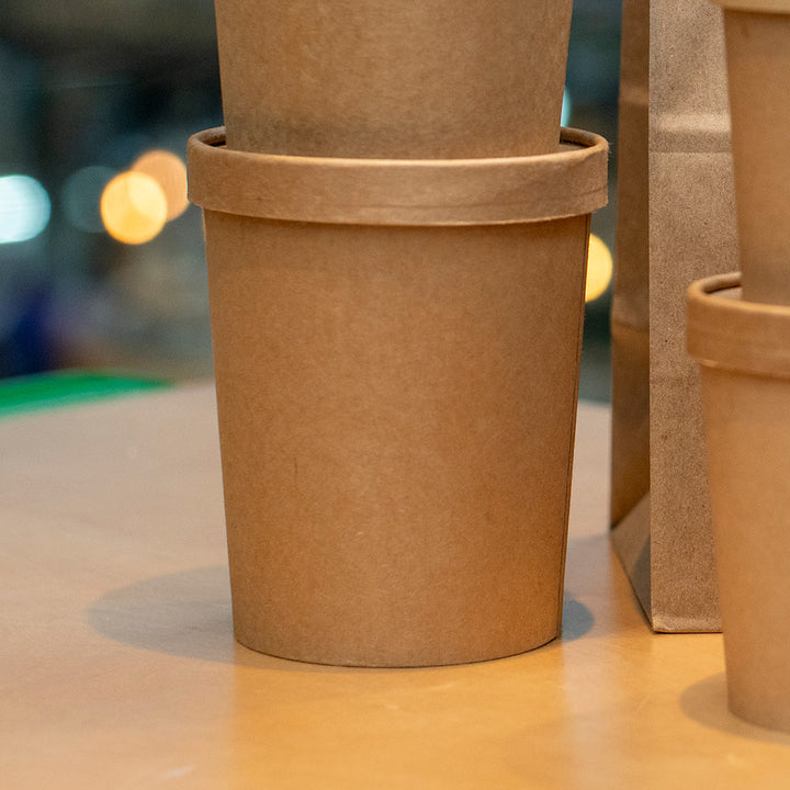 32oz - 117⌀ Brown Kraft Heavy Duty Soup Cup (1 x 500)