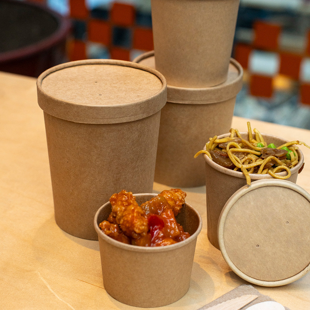 32oz - 117⌀ Brown Kraft Heavy Duty Soup Cup (1 x 500)