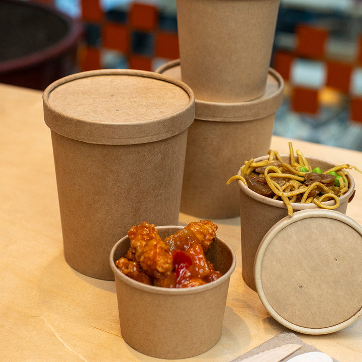 32oz - 117⌀ Brown Kraft Heavy Duty Soup Cup (1 x 500)