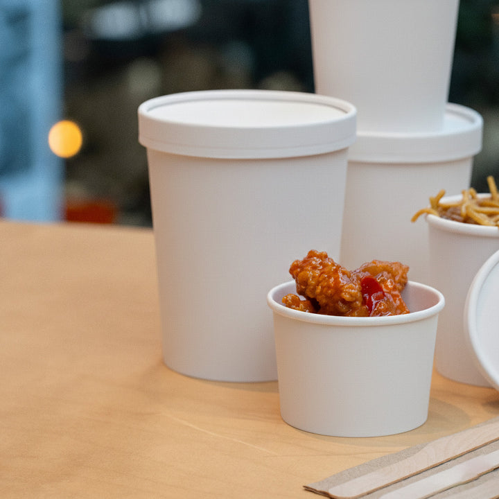 32oz - 117⌀ White Paper Heavy Duty Soup Cup (1 x 500)