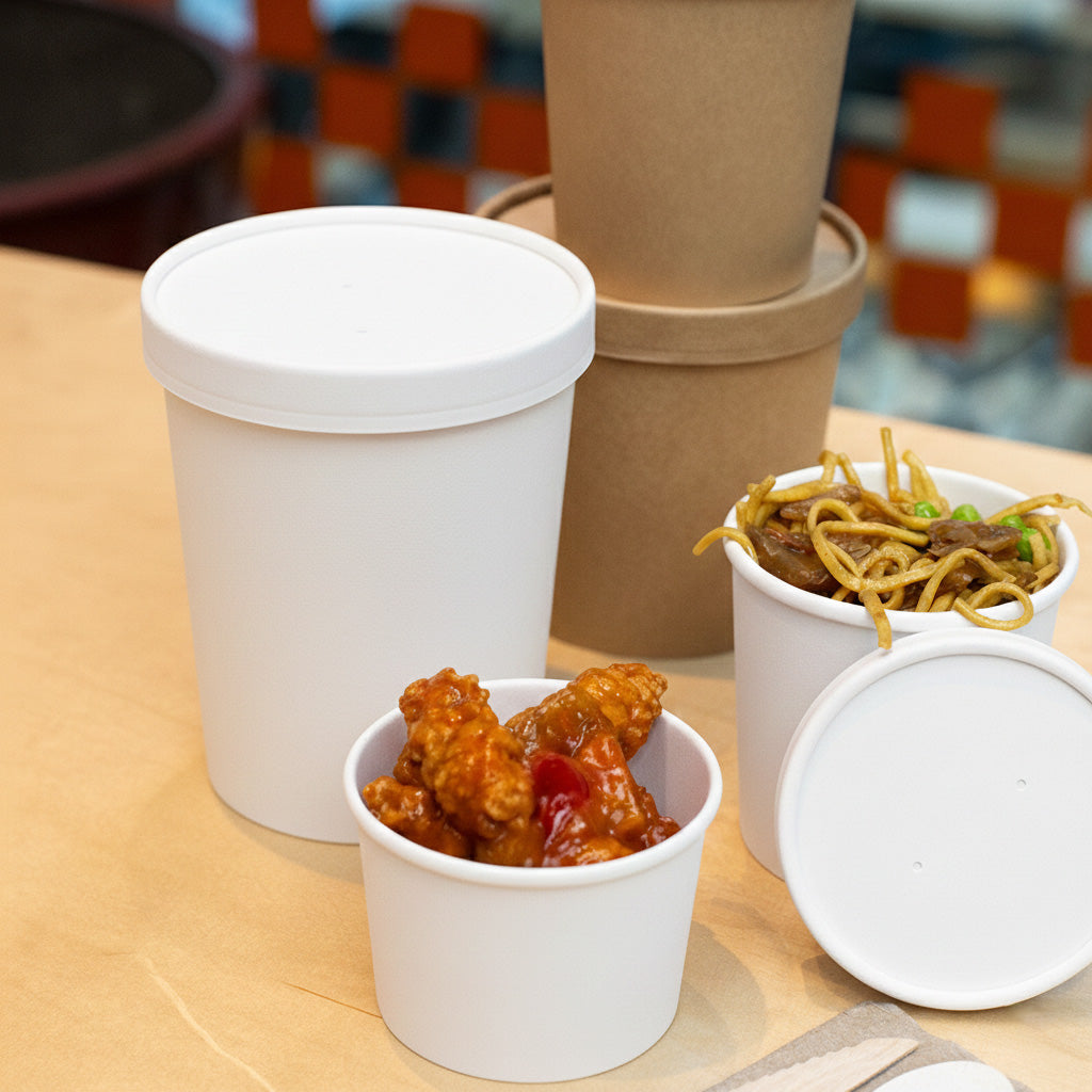 32oz - 117⌀ White Paper Heavy Duty Soup Cup (1 x 500)