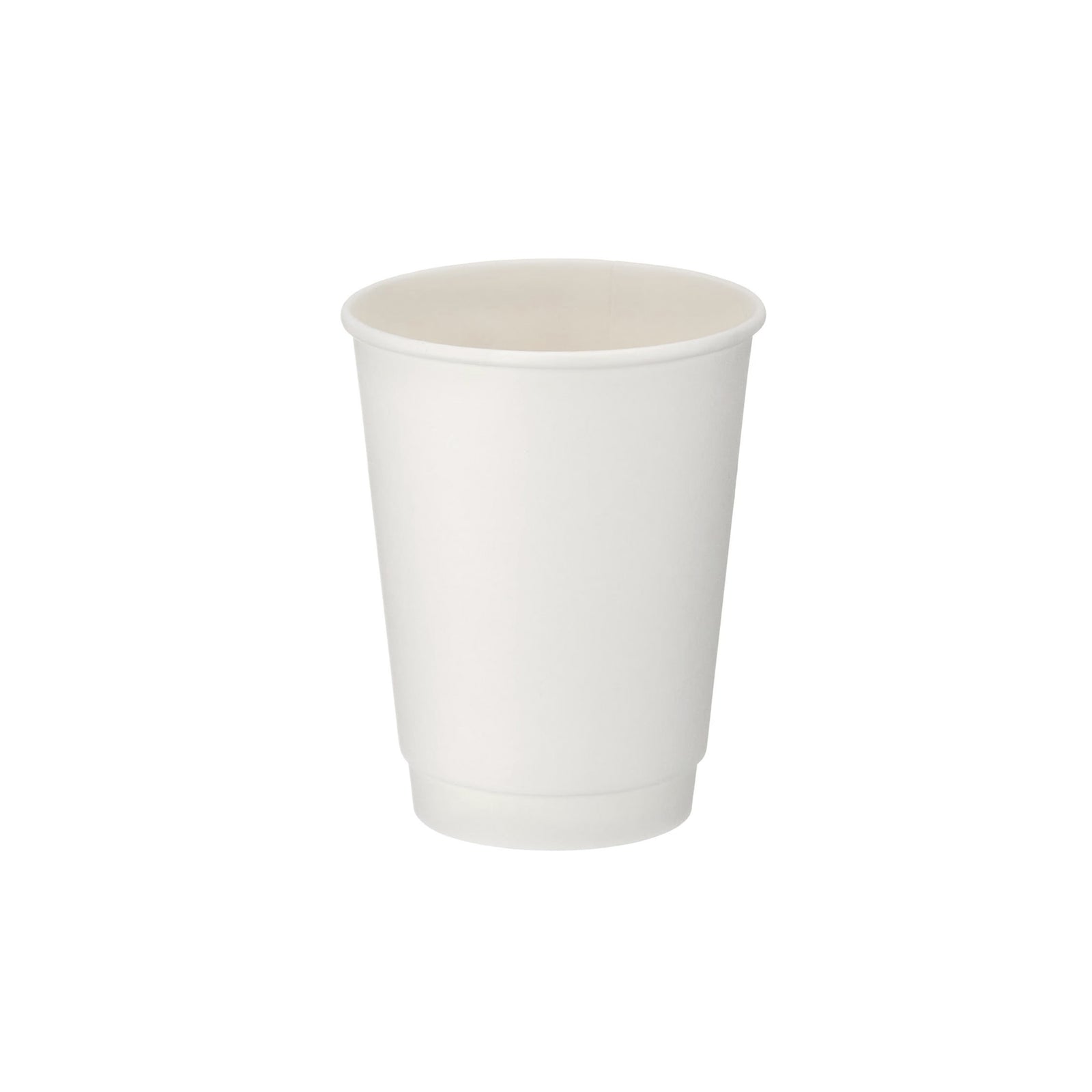 Packaging Wise 12 oz white double wall coffee cup — large insulated cup designed for hot drinks like coffee and tea, ideal for takeaway; pack of 500.