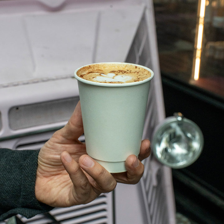 12oz - 90mm Diameter White Paper Double Wall Hot Cup (1 x 500)
