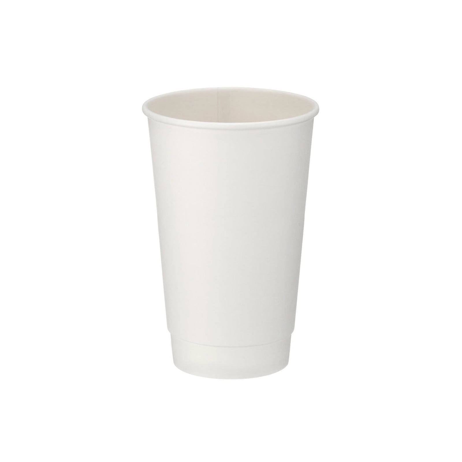 Packaging Wise 16 oz white double wall coffee cup — extra-large insulated cup ideal for serving hot coffee, tea, or hot chocolate, perfect for takeaway; pack of 500.