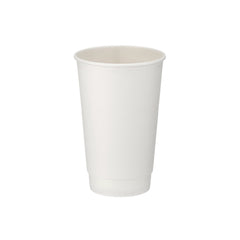 16oz - 90⌀ White Paper Double Wall Hot Cup (1 x 500)