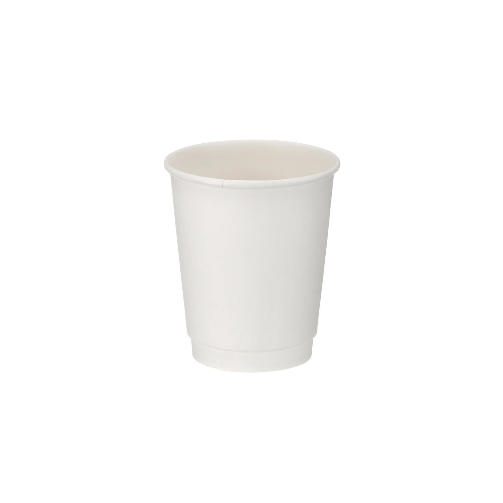 Packaging Wise 8 oz white double wall coffee cup — medium size insulated cup for hot beverages, perfect for takeaway coffee and tea; pack of 500.