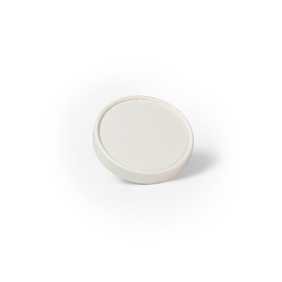 6oz - 84⌀ White Paper Ice Cream Tub Lid (1 x 500)