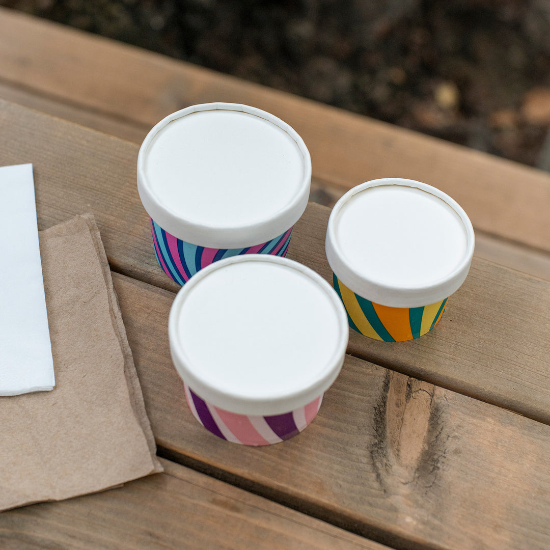 Packaging Wise 6oz white paper lid — clean, minimal lid design to keep 6oz dessert portions protected and travel-safe in food service operations.