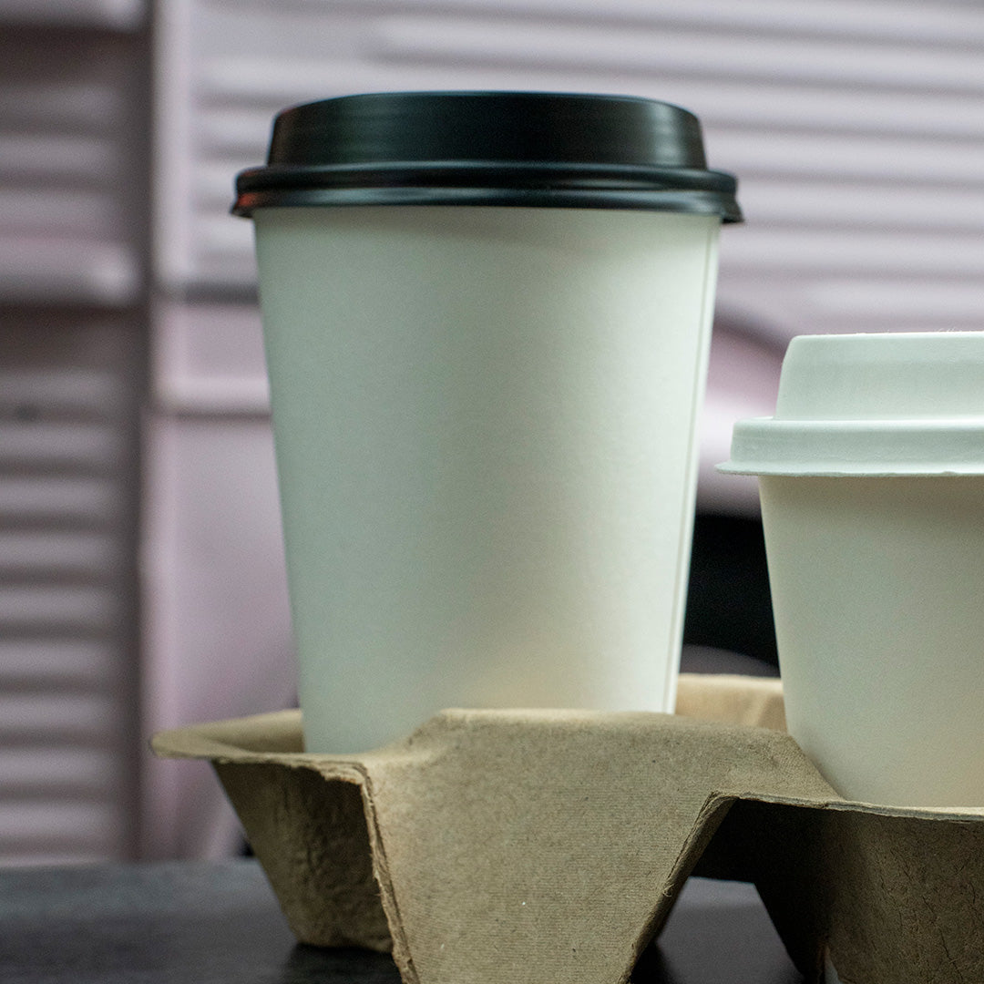 12oz - 90mm Diameter White Paper Single Wall Hot Cup (1 x 1,000)