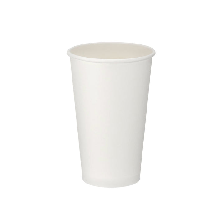 Packaging Wise 16 oz white single wall coffee cup — perfect for large coffees, lattes, and hot drinks on the go; pack of 1000.