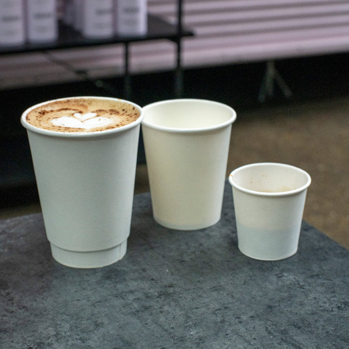 12oz - 90⌀ White Paper Single Wall Hot Cup (1 x 1000)