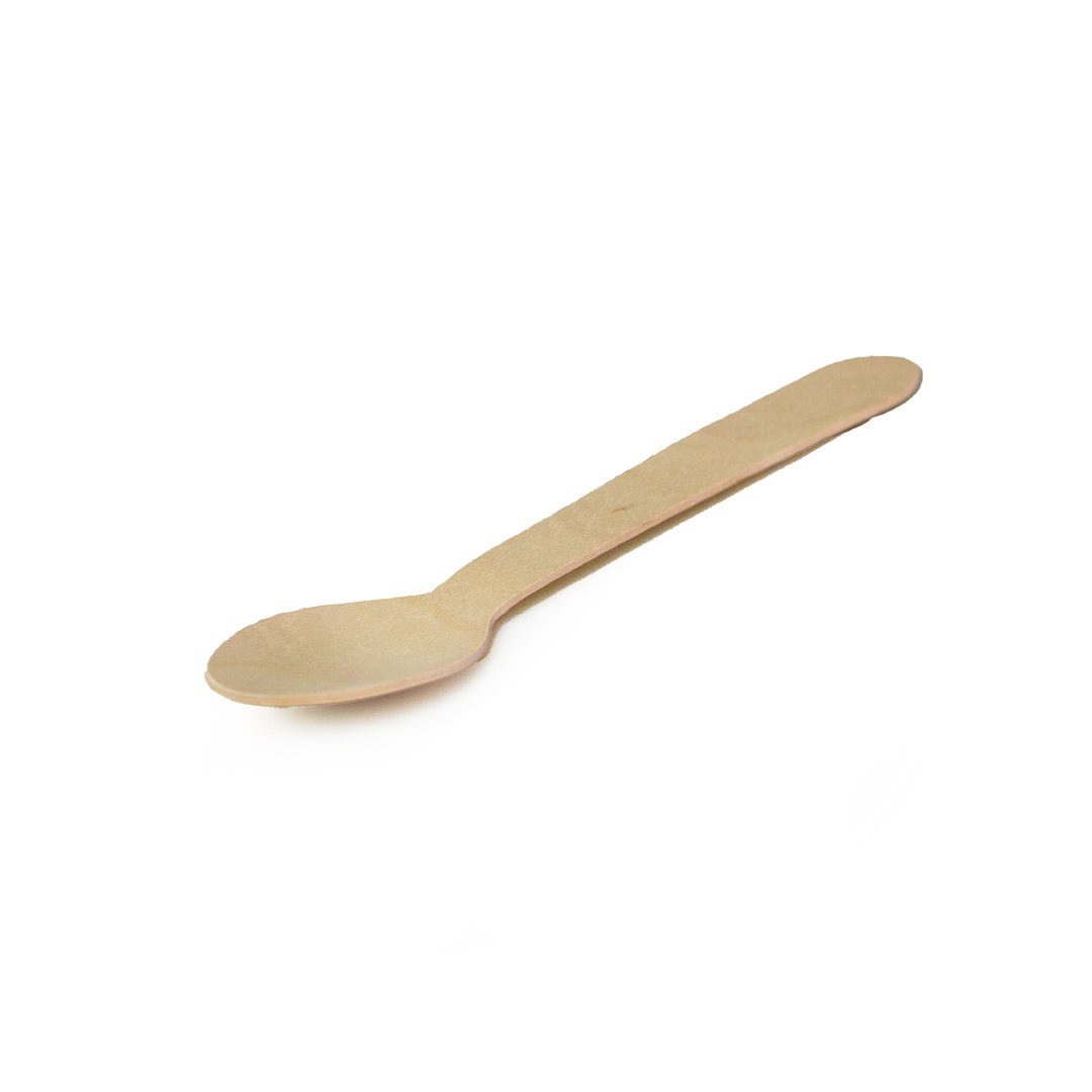 Packaging Wise 157mm wooden spoon — smooth, eco-friendly design, sold as 1 pack of 1000 pieces. Ideal for sustainable dining, desserts, and takeaway meals. Order now!