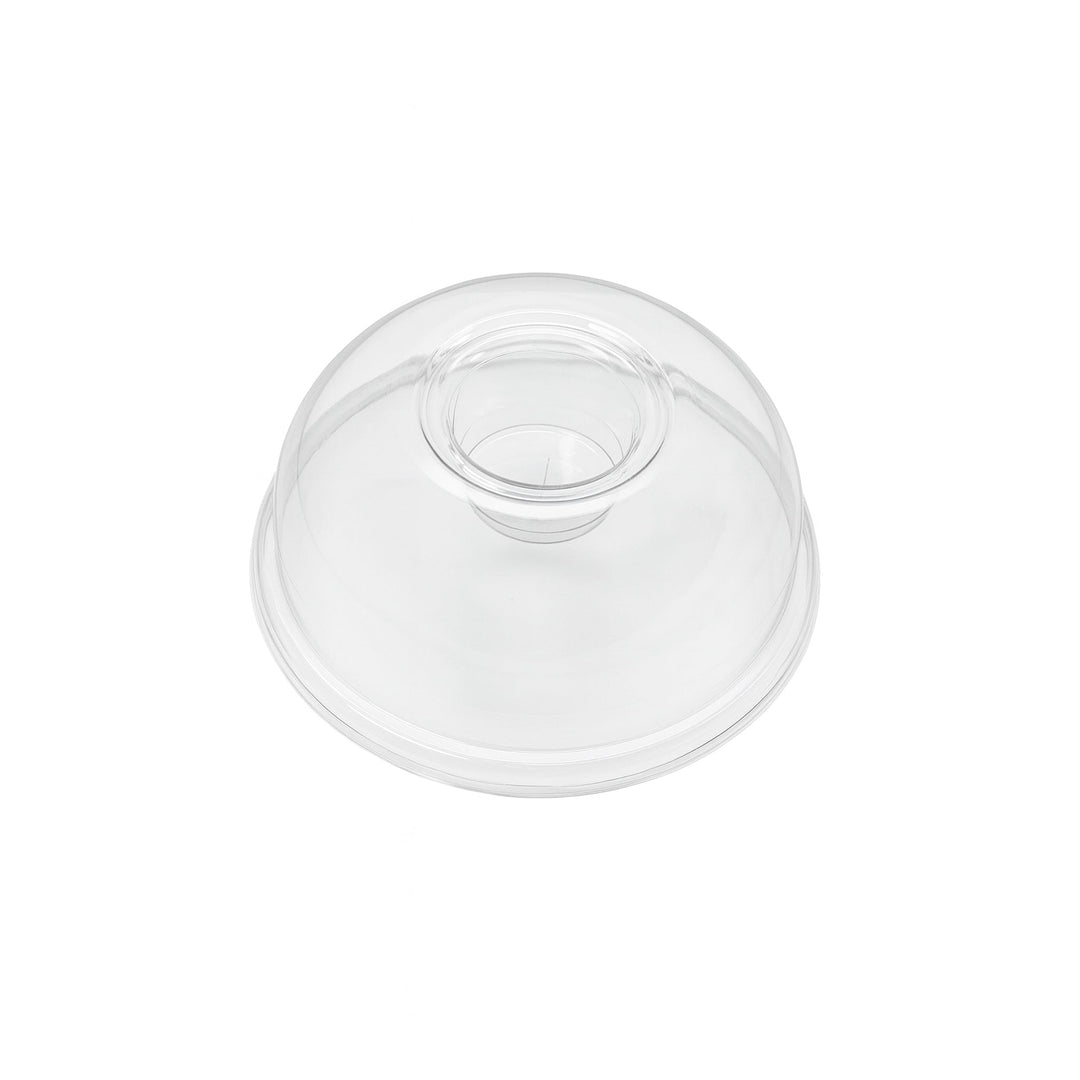 9oz/24oz - 95mm Diameter Clear RPET Dome Lid with Straw Slot - product image 1